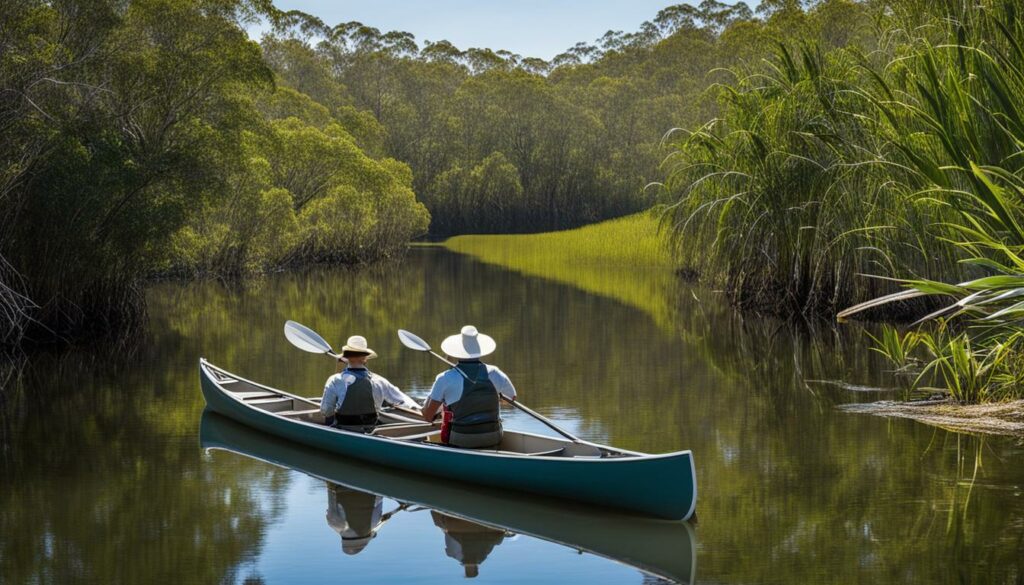 Canoeing in Noosa Everglades